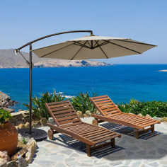 10-Foot Patio Offset Hanging Umbrella with Easy Tilt Adjustment product